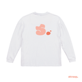 【アバターロゴ】ロングスリーブTシャツ - ホワイト / ピーチ