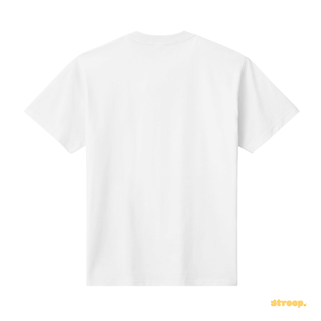 Waffle Logo Tee - White / Waffle Brown /Sun Yellow